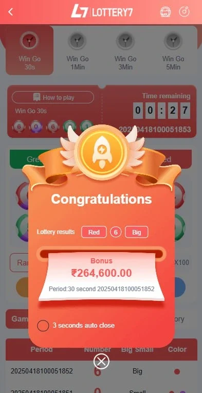 lottery 7 win